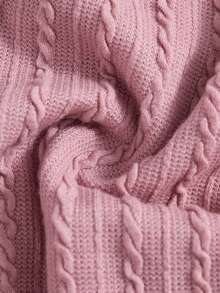 Bộ 2 áo len cardigan dệt kim họa tiết cho bé gái tuổi teen + chân váy đuôi cá thắt eo, thanh lịch & dành cho tiệc Giáng sinh - Hồng - Xem 6
