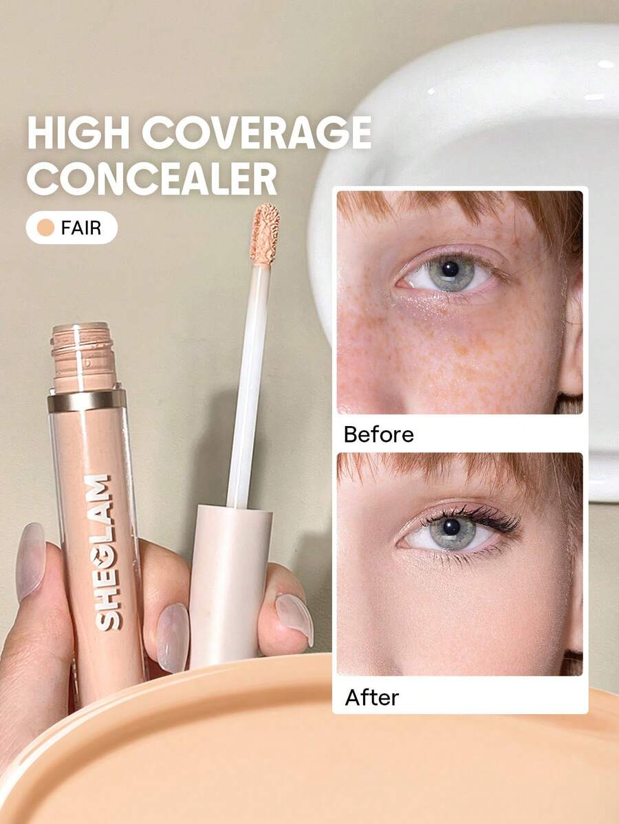 SHEGLAM Come Magic 12Hr Full Coverage Concealer-Fair Matte Liquid Concealer Correttore Di Colore Illuminante A Lunga Tenuta Correttore Idratante Leggero Per Tutto Il Giorno Correttore Invernale Di Natale Marchio Bellezza Trucco Cosmetico Per Donne Ragazze Perfetto Per Autunno Inverno Ideale Per Y2K Elegante Moda Adatto Per Compleanno Natale Presente Festa Pronto Migliore Colore