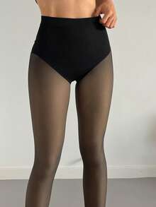 FRIFUL Women's Opaque Tights, Slimming & Versatile For Everyday Wear - Black - View 6