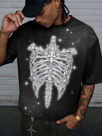 Manfinity Dauomo 男士休闲宽松简约圆领短袖T恤