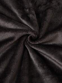 少女流行小熊刺绣图案格子加厚舒适长袖上衣和裤子睡衣套装 - 深灰色 - 查看 6