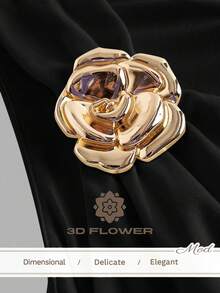 SHEIN MOD 2件装蝴蝶结金属3D花朵装饰女士吊带背心 - 酒紅色 - 查看 3