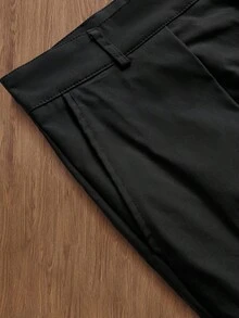 SWAVVY Pantalones holgados con ajuste suelto para hombres, estilo urbano, para volver al colegio, otoño. Disponible en múltiples tallas - Negro - Ver 4