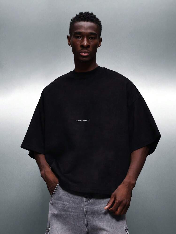 PLAYBOY X SUMWON Boxy Fit Tee With Magazine Cover Print