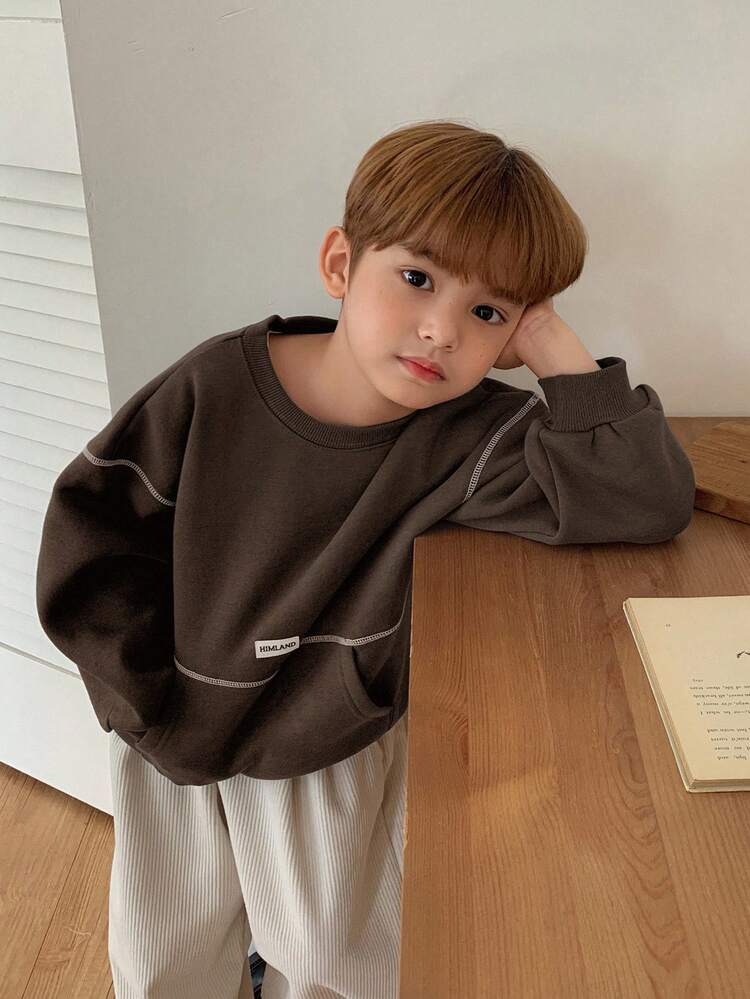 Kids Fall Casual Pullover Sweatshirt