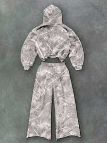 Glimmora Street Withered Leaf Camouflage Set, Autumn/Winter (Long Sleeve Top And Pants 2 Pieces)