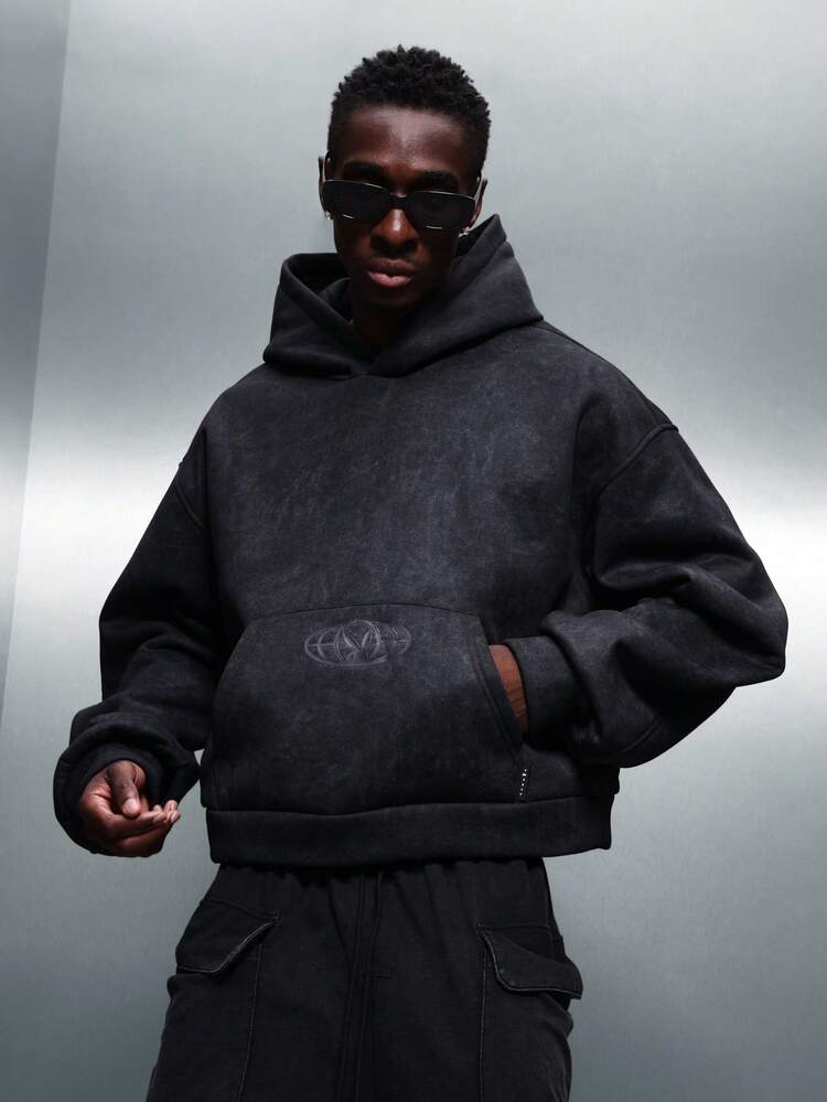 PLAYBOY X SUMWON Washed Graphic Hoodie With Logo