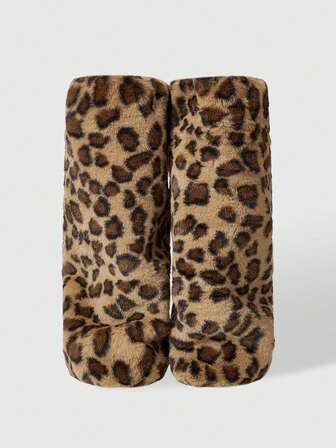 Goth 1 Coppia di scaldamuscoli retrò Y2K in texture leopardata caramello, stile animale minimalista alla moda, adatti per pendolarismo, scuola, shopping, feste, Ognissanti, Natale e altre occasioni