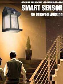 1PC Solar Outdoor Wall Light Security Light With Motion Sensor 3 Modes Decorative Wall Lights Suitable For Courtyards - Black - View 7