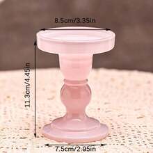 Joivida 1个玻璃烛台，透明水晶烛台，适用于蜡烛，优雅烛台，玻璃烛台，适合餐桌中心装饰，婚礼派对，圣诞节，感恩节，抛光工艺，圣诞节，情人节 - 彩色 - 查看 18