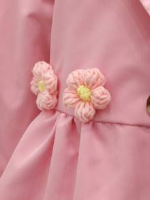 SHEIN Giacca invernale casual con cappuccio e fodera termica per ragazze pre-adolescenti