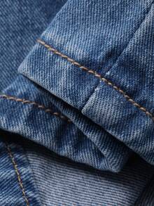 Dazy Plus 大码女式休闲通勤中度水洗宽松直筒优雅长款牛仔裤