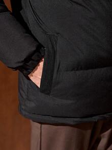 Officeau 男士秋冬撞色加厚保暖连帽羽绒服，Old Money - 黑色 - 查看 6