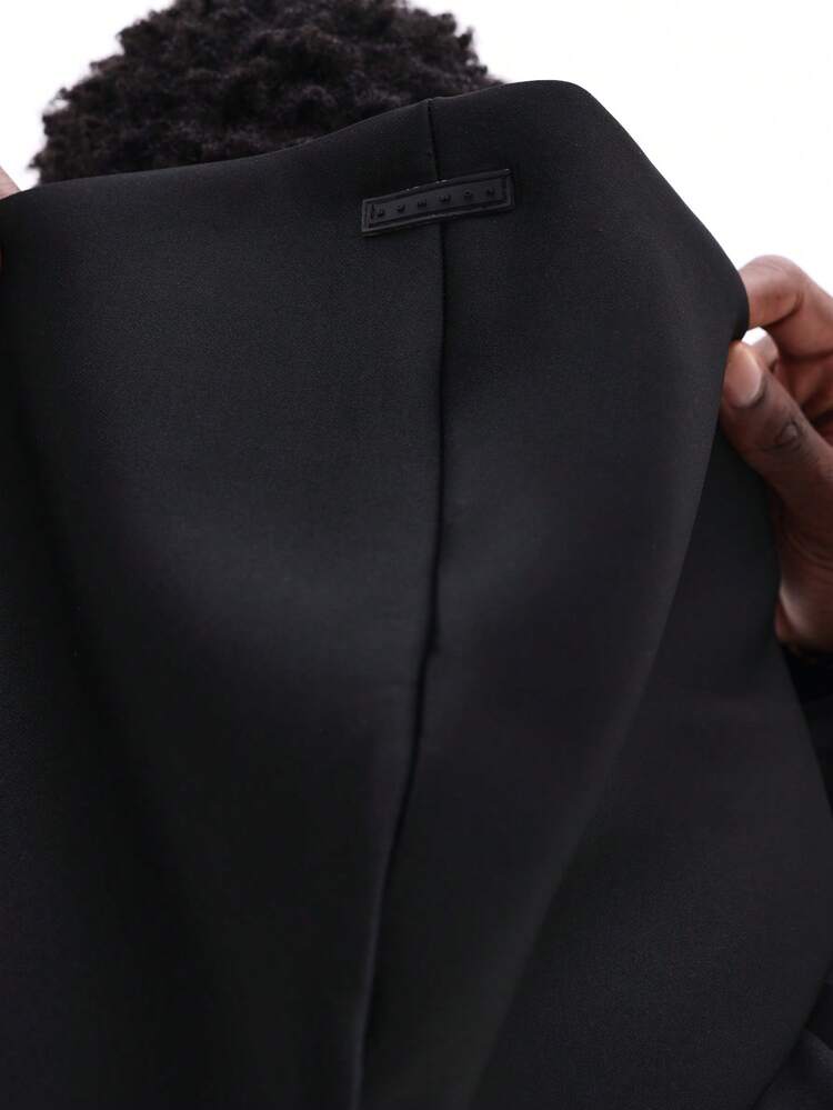 Felpa con cappuccio squadrata con zip intera e coulisse