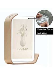 多功能亚克力相框配木质支架 - 完美展示照片、艺术作品等 - 提供三种尺寸：4x6 英寸相框、5x7 英寸复古木质透明亚克力相框、6x8 英寸桌面展示相框、婚礼相框、生日礼物、毕业典礼礼物 - 樺木 - 查看 9