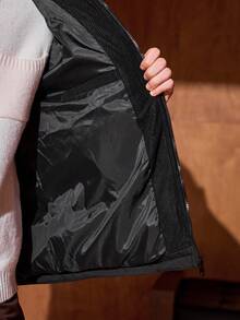 Officeau 男士秋冬撞色加厚保暖连帽羽绒服，Old Money - 黑色 - 查看 8