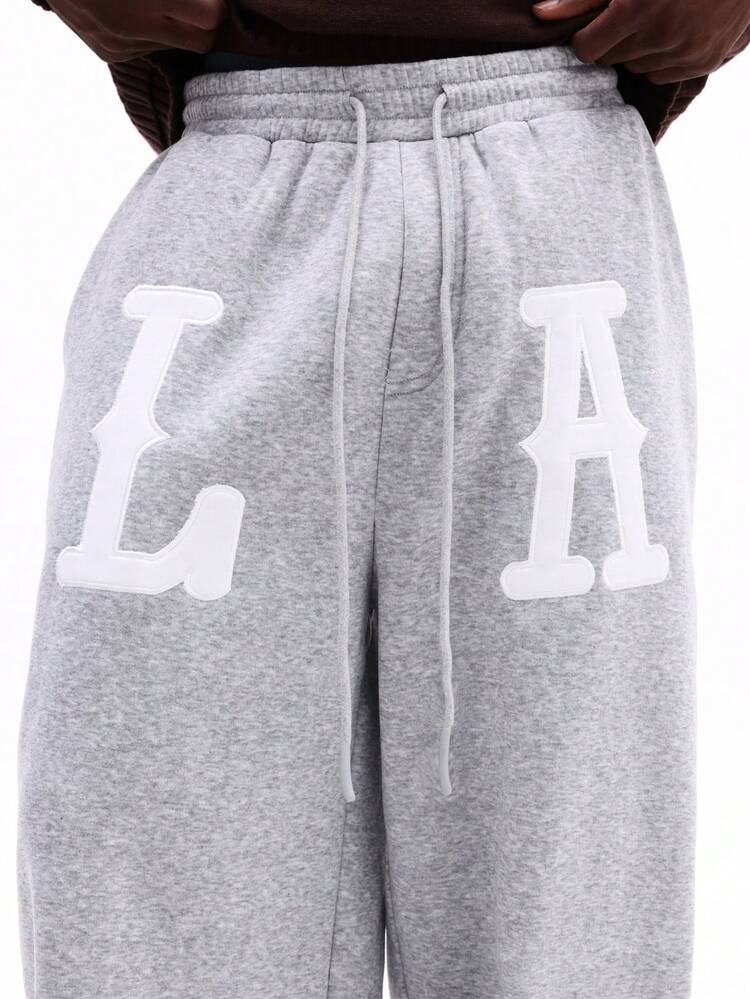 Graphic Sweatpants With Letters Print
