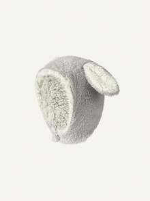 Cozy Pixies 1顶婴儿加厚保暖双层绒兔耳帽 灰色 - 灰色 - 查看 8