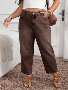 EMERY ROSE Jeans casuales de unicolor talla grande