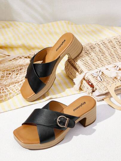 Styleloop 女士夏季度假休闲高跟凉鞋