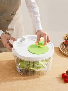 3-in-1 Salatschleuder & Gemüsewäscher mit Trichter - Robuster PP Küchenhelfer, 5L Fassungsvermögen, spülmaschinenfest, ideal für Mahlzeitenvorbereitungen, Salatschleuder für die Küche - Verschiedenfarbig - Übersicht 2