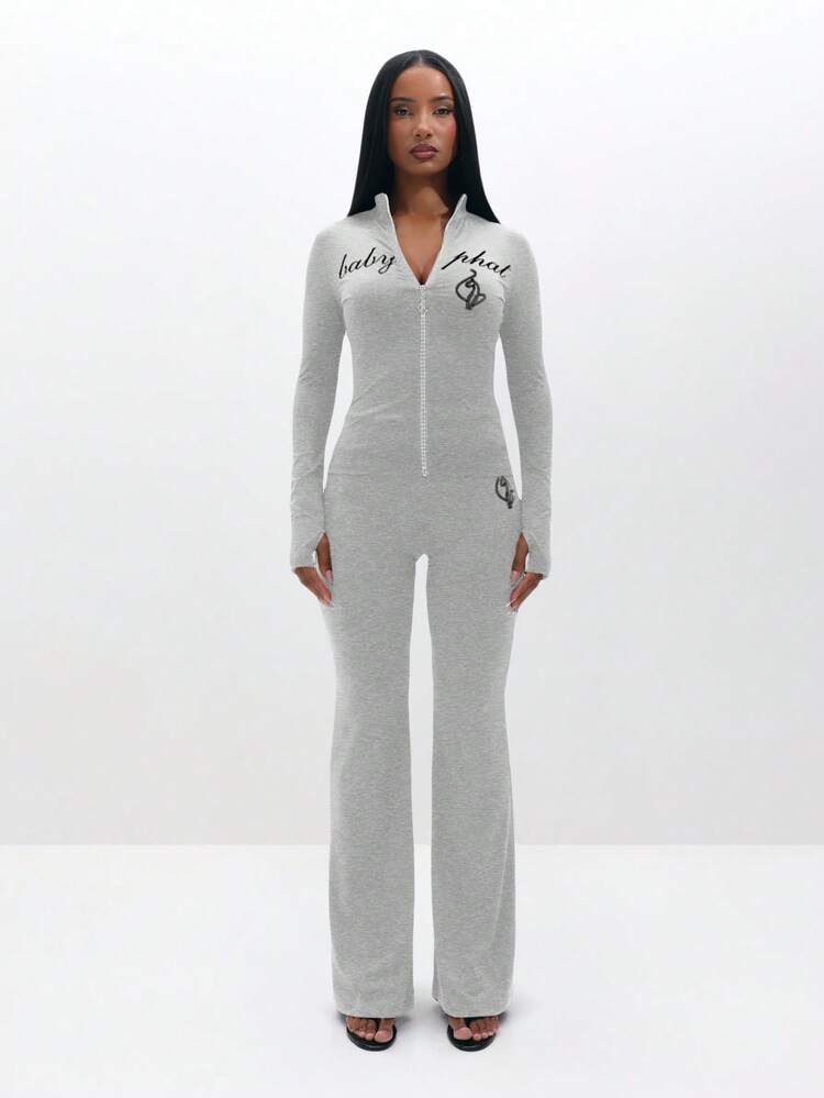 BABYPHAT Script Logo Pull On Flare Leggings With Wide Leg Bootcut Fit For Casual Comfort