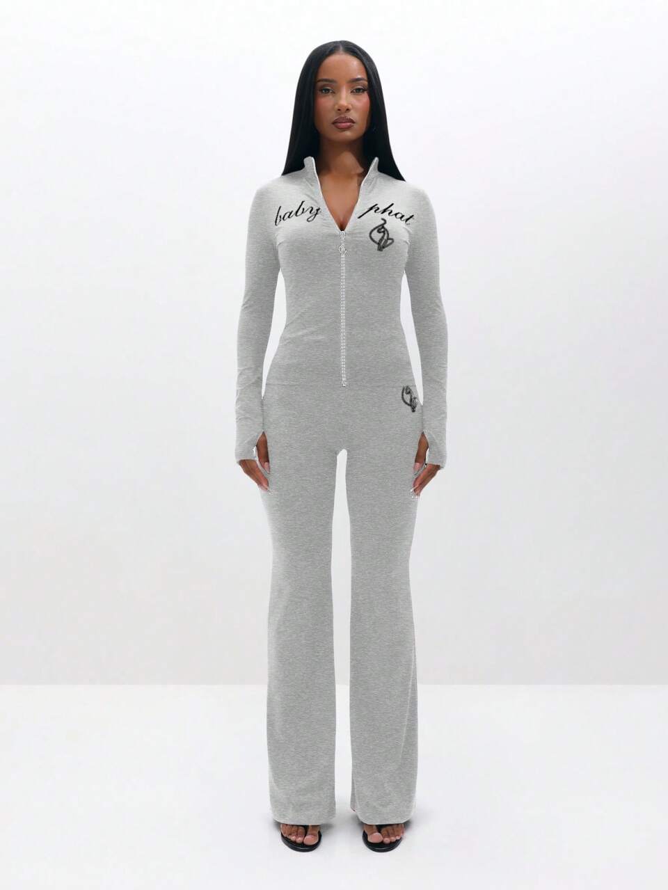 BABYPHAT Script Logo Pull On Flare Leggings With Wide Leg Bootcut Fit For Casual Comfort