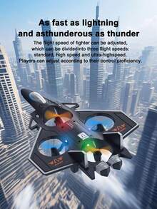 Teckwe R8 玩具泡沫遥控飞机，400mAh 电池，趣味玩具飞机 | 左旋 + 特技翻滚 + 原地旋转演示，一键降落和紧急停止，全方位飞行