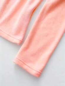 Franclia Nova camiseta feminina de manga comprida com gola redonda, grossa e versátil, ideal para o inverno. - Rosa - Ver 5