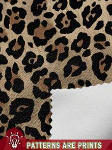 SHEIN Lady Casual Elegant Leopard Print Lightweight Jacket For Plus Size Women, Autumn/Winter Outerwear - Multicolor - View 7