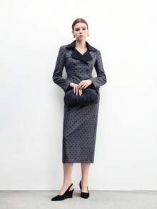 CUCCOO BIZCHIC 女士时尚百搭通勤后系带简约坡跟浅口鞋 - 黑色 - 查看 2