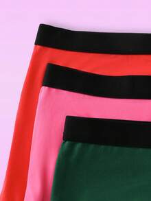 Teen Girl 3pcs Soft, Breathable And Comfortable Underwear, Christmas - Multicolor - View 5