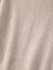 EMERY ROSE Women's Elegant Loose Long Sleeve Tie-Waist Knit Sweater & Pants Set, Plus Size, Suitable For Outings, Parties, Wedding Guests, Autumn/Winter - Apricot - View 7