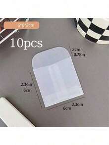 10pcs Sulfuric Acid Paper Semi-Transparent Card Holder Protector Envelopes, Waterproof File/Photo Storage Sleeves,Christmas - Multicolor - View 11