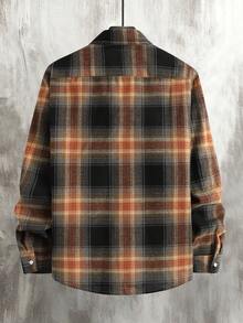 Manfinity Homme Plus Size Men's Plaid Long Sleeve Single-Breasted Casual Loose Shirt Men's Flannel Shirt Men's Shirt Grunge Flannels For Men Men Plaid Shirt Vintage Shirt For Men Old Money,Daily Leisure, Weekend Trips, Outdoor Activities, Travel Expeditions, Relaxed Work Environments Or Semi-Formal Occasions, Boyfriend/Husband Gift, Anniversary Gift Party Christmas - Multicolor - View 2