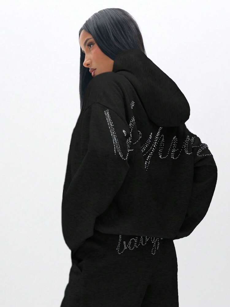 BABYPHAT OVERSIZED HOODY WITH RHINESTONES