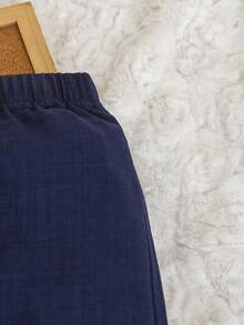 Souflis Souflis 两件套男童绅士风二合一撞色针织长袖POLO衫（带蝴蝶结）+休闲纯色弹力腰裤套装，时尚帅气，适合婚礼、演出、派对、生日、圣诞节、毕业典礼及日常穿着，春秋季款。