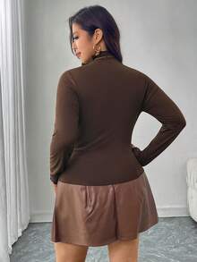 SHEIN LUNE 柔软抓绒保暖多功能大码长袖T恤