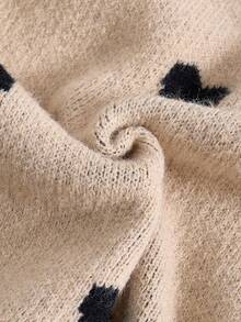 2pcs/Set Women's Fashionable Heart Graphic Crew Neck Casual Sweater And Wide Leg Pants Knit Suit, Autumn/Winter Knit Set Knit Two Piece Clothes Co Ord Sets Two Piece Set Long Sleeve Set Girl Knit Set Cute Sets Teen Clothes Set Girl Winter Clothes Teen Girls Sets Girls Sweater Sets Girl Clothes Autumn And Winter Clothes Girls Outfit Sets Winter Girl Outfit Set - Multicolor - View 7