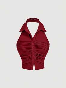 SHEIN MOD Women's 2 Packs Twist Front Ribbed Knit Strapless Tube Top Set, Black And White, Off The Shoulder Top,Red Tops For Women