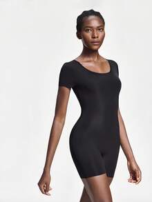 SHAPORA 夏季實心塑身衣 - 黑色 - 查看 4