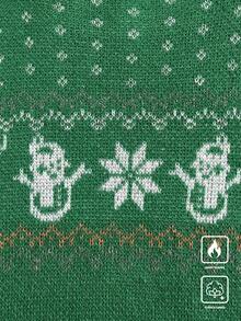 Manfinity Homme Men's Christmas Pattern Crew Neck Long Sleeve Sweater - Green - View 3