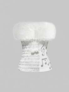 ROMWE J-Fashion Gyaru Y2K Himekaji Detachable Faux Fur Vest, Suitable For Winter Outfits, Women - White - View 1