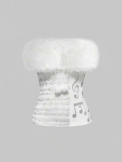 J-Fashion Gyaru Y2K Himekaji Detachable Faux Fur Vest, Suitable For Winter Outfits, Women