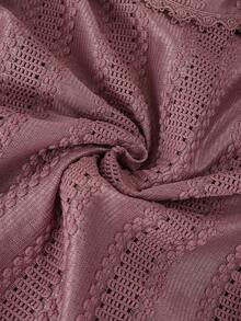 Franclia 新款时尚蕾丝甜美优雅彼得潘领女士长袖衬衫 - 粉色 - 查看 7