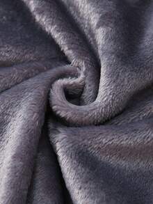 SHEIN Perso Play Tutina con cappuccio e piedini in stile patchwork, con motivo carino a orsetto cartoni animati e design orecchie 3D ricamate, grigia, morbida e confortevole per l'autunno/inverno - Grigio Scuro - Visualizzare 4