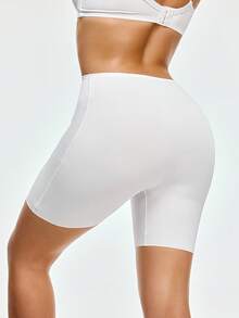 SHAPORA 纯色高腰塑身短裤、内裤 - 白色 - 查看 3