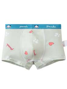 4条装 男童卡通熊猫印花平角内裤