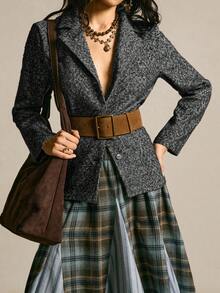 SoleilVie Women's Retro Jacket, Autumn/Winter - Black - View 3