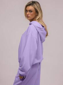 MUSERA Oversized Fleece Hooded Sweatshirt Graduation,Back To School,Graduation,Teacher For Women,Back To School Winter Spring Casual - Lilac Purple - View 2